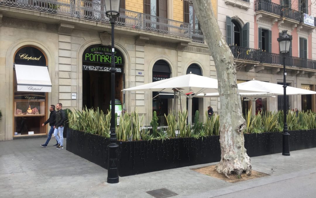 Reforma de terraza urbana en Paseo de Gracia