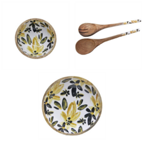 Set Amanida de Fusta de Mango - Ocher Enamel